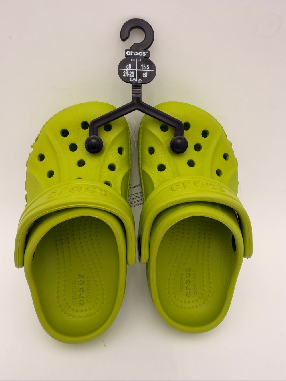 CROCS Kids Classic Clog in Bright Lime - Size c8